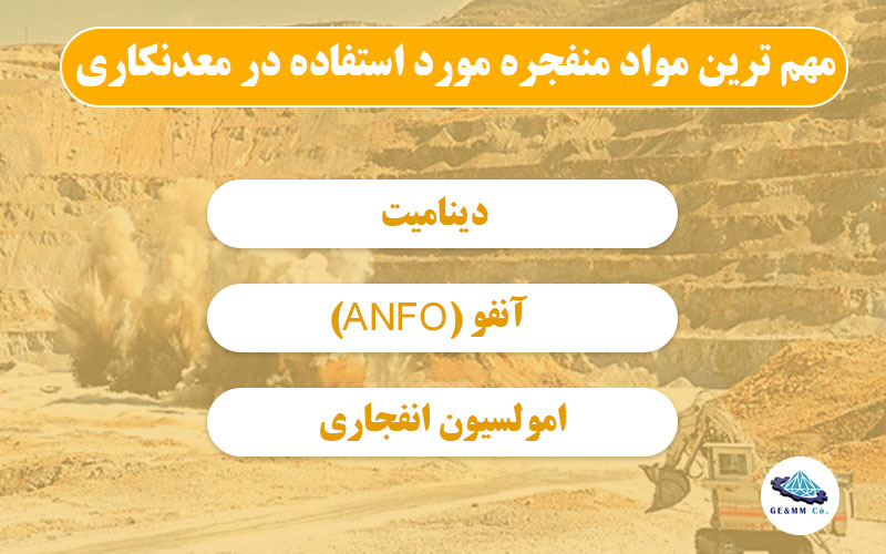 مهم ترین مواد منفجره مورد استفاده در معدنکاری
